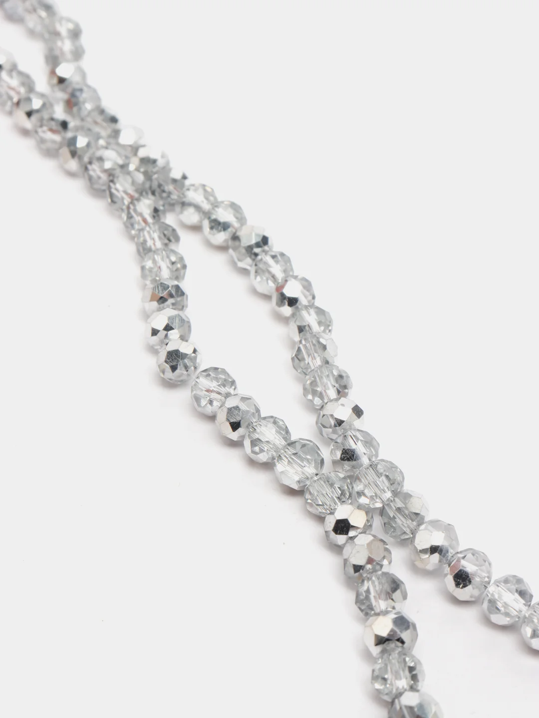 Серый меланж бусины стеклянные, бусины с гранями, 6мм