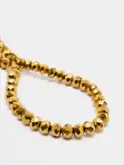Золотой бусины стеклянные, бусины с гранями, 6мм