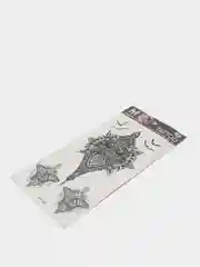 Серебряный временная татуировка 20,5*9,5 см / переводная татуировка / тату рукав / для тела /