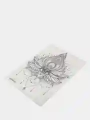 Серебряный временная переводная татуировка, 21*15 cm