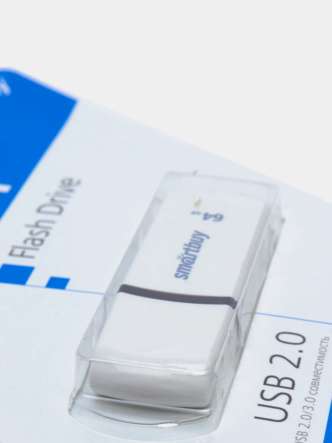 Белый флешка SmartBuy Paean 32GB / 64GB USB flash drive 2.0