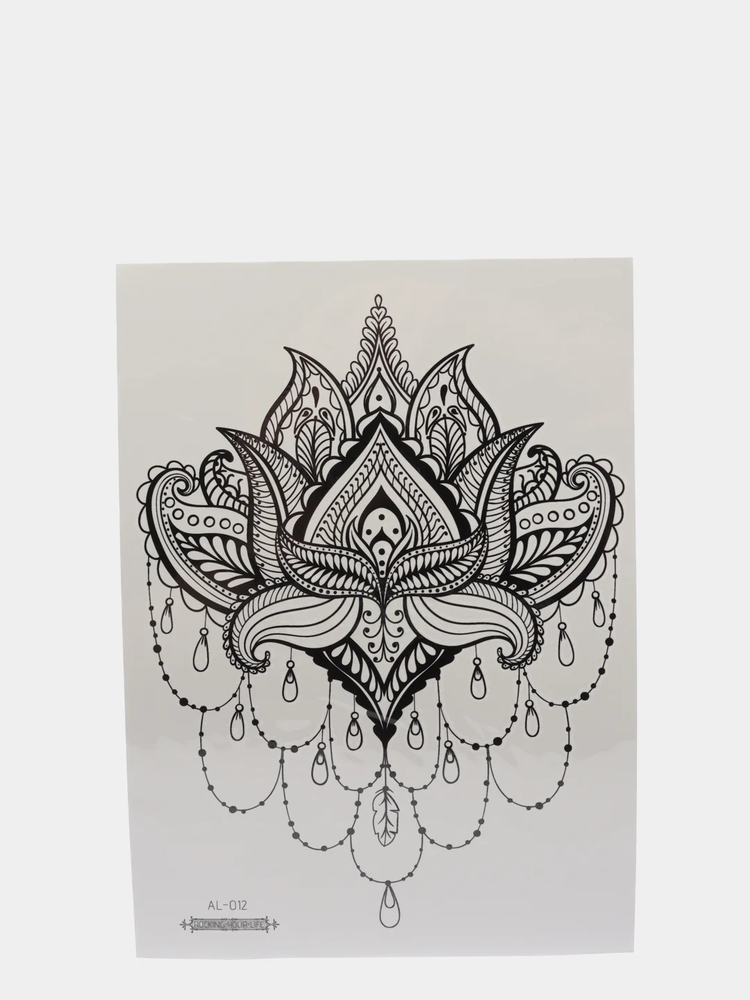 Терракотовый временная переводная татуировка, 21*15 cm