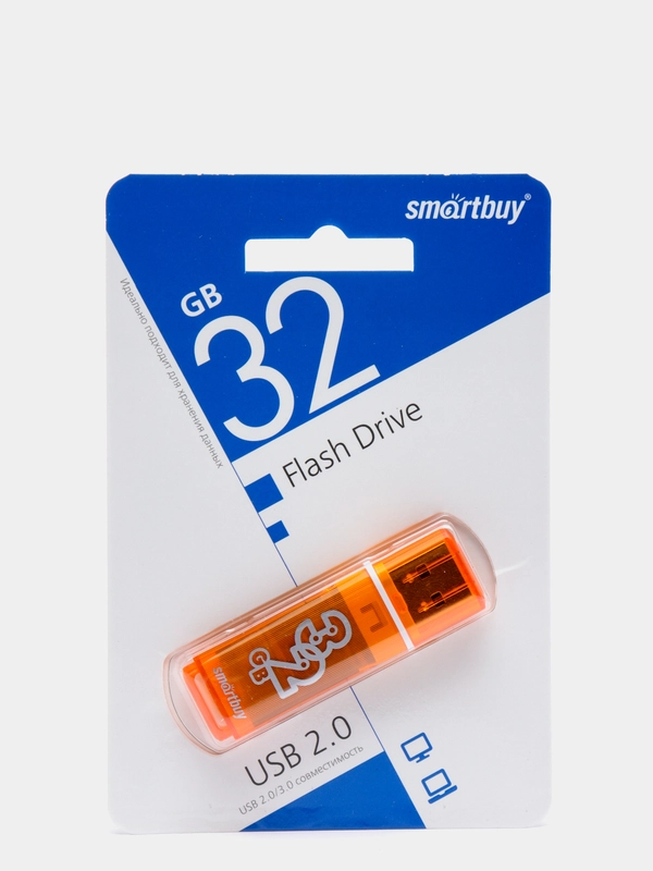 Флешка SmartBuy 32GB Glossy Orange (SB32GBGS-OR)