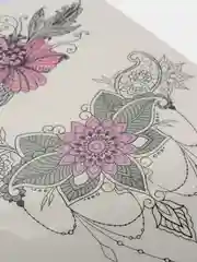 Красный временная переводная татуировка, 21*15 cm