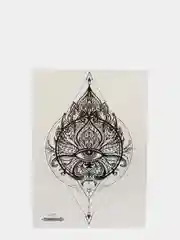 Золотой временная переводная татуировка, 21*15 cm