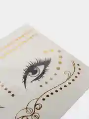 Терракотовый переводные тату/ для лица/временные тату/ временные татуировки 15*10,5 см