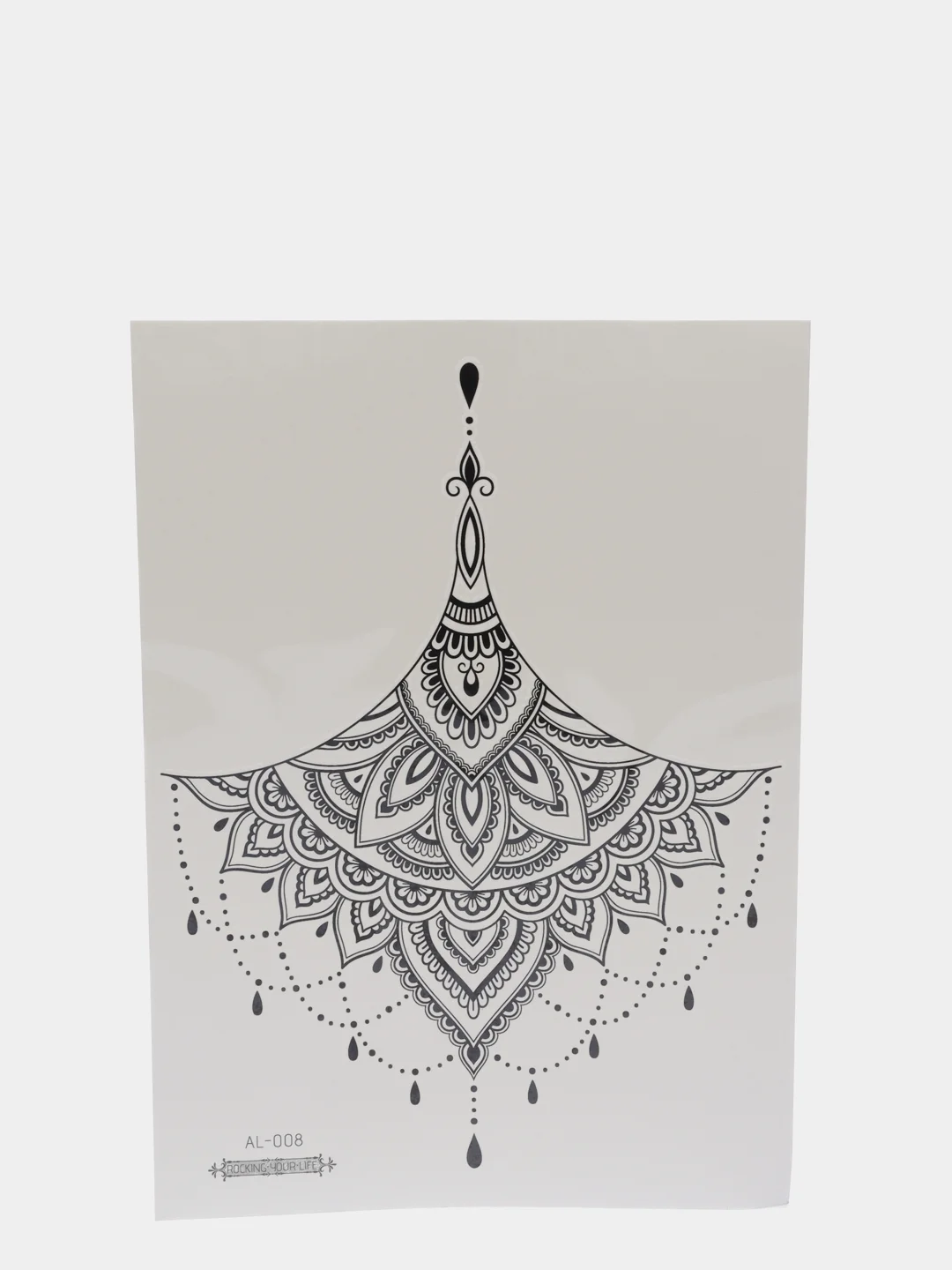Серый временная переводная татуировка, 21*15 cm