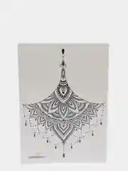Серый временная переводная татуировка, 21*15 cm