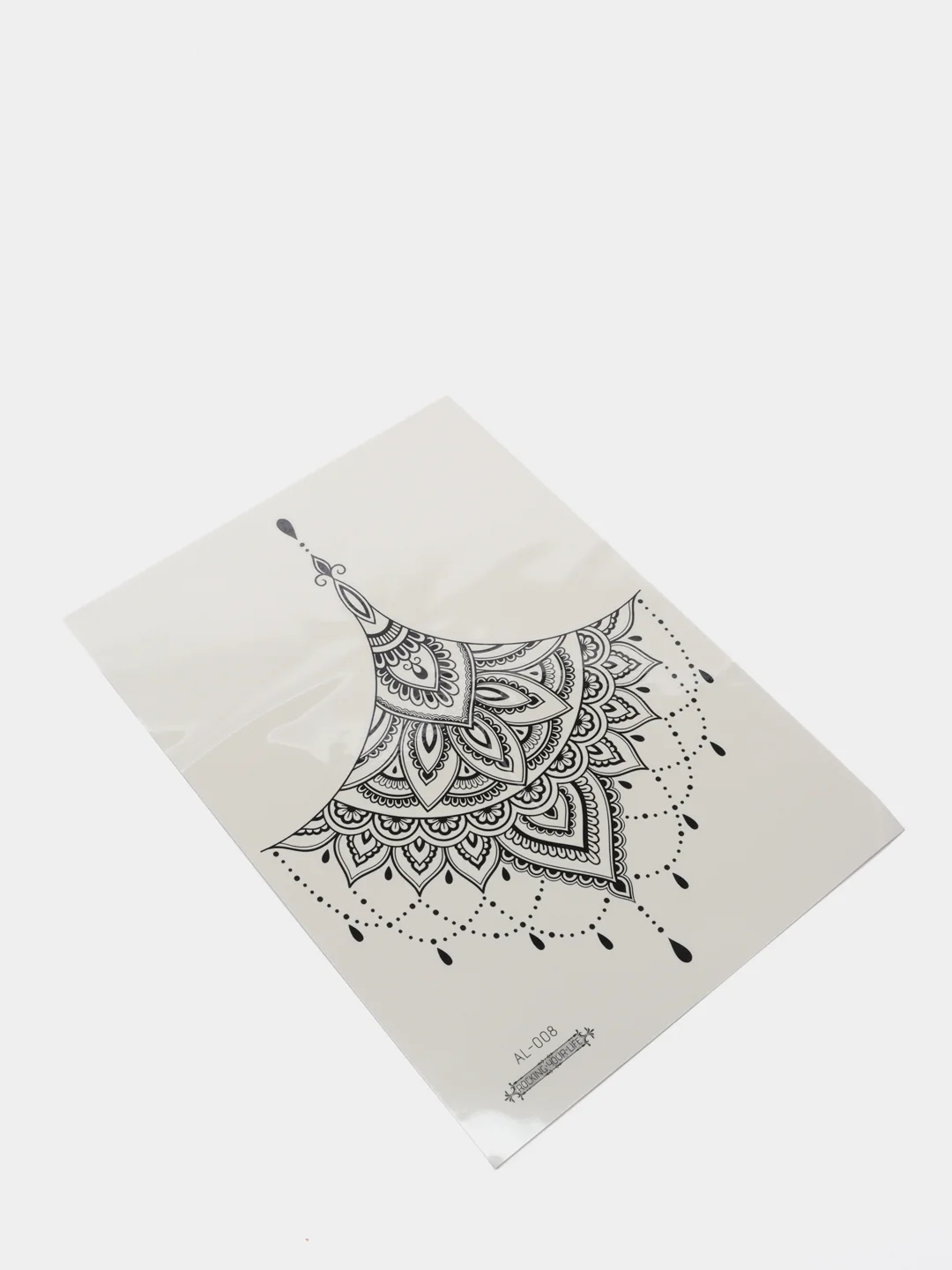 Серый временная переводная татуировка, 21*15 cm