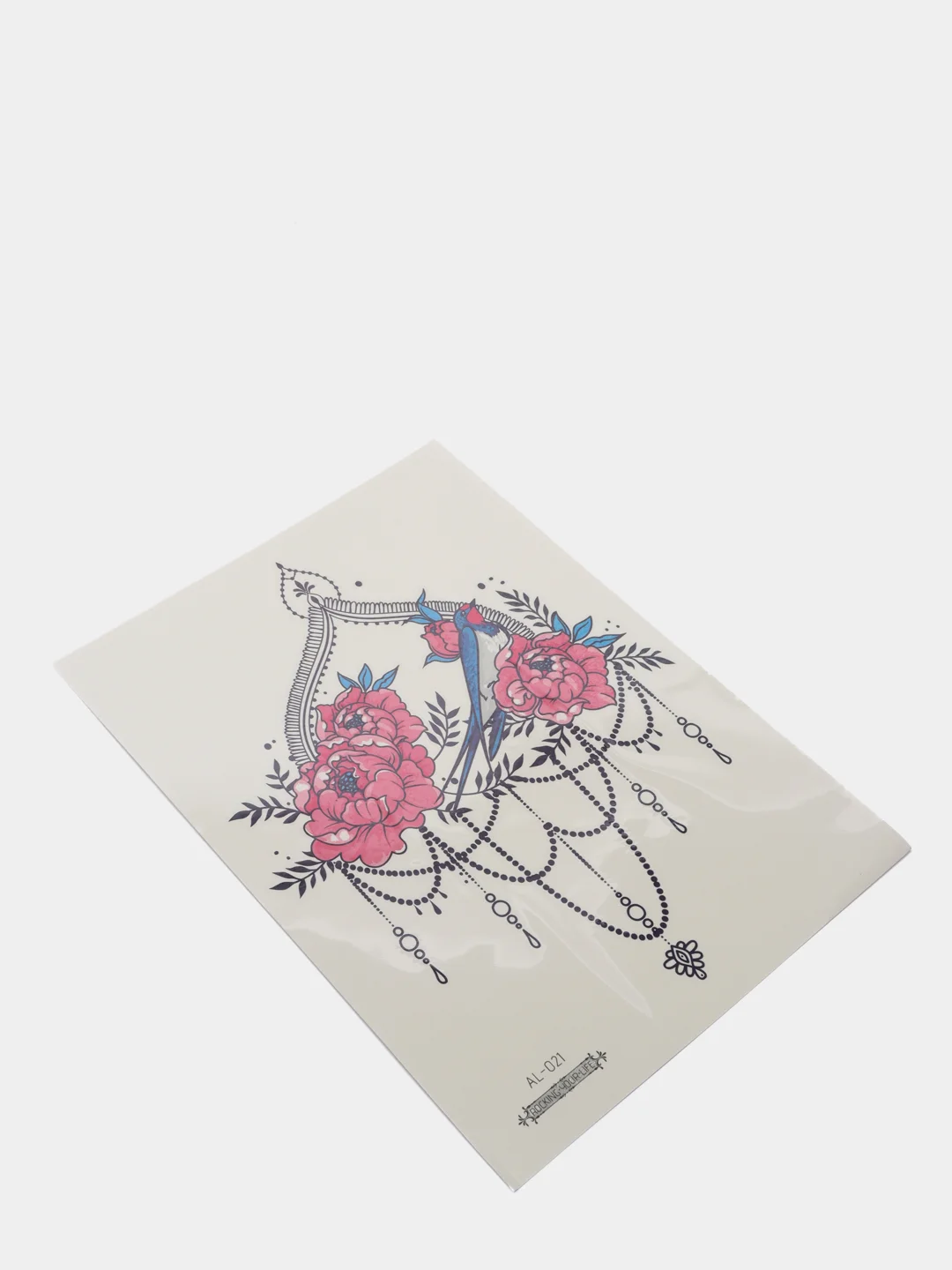Багровый временная переводная татуировка, 21*15 cm