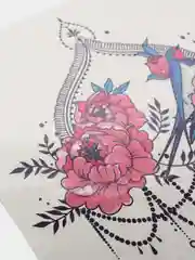 Багровый временная переводная татуировка, 21*15 cm