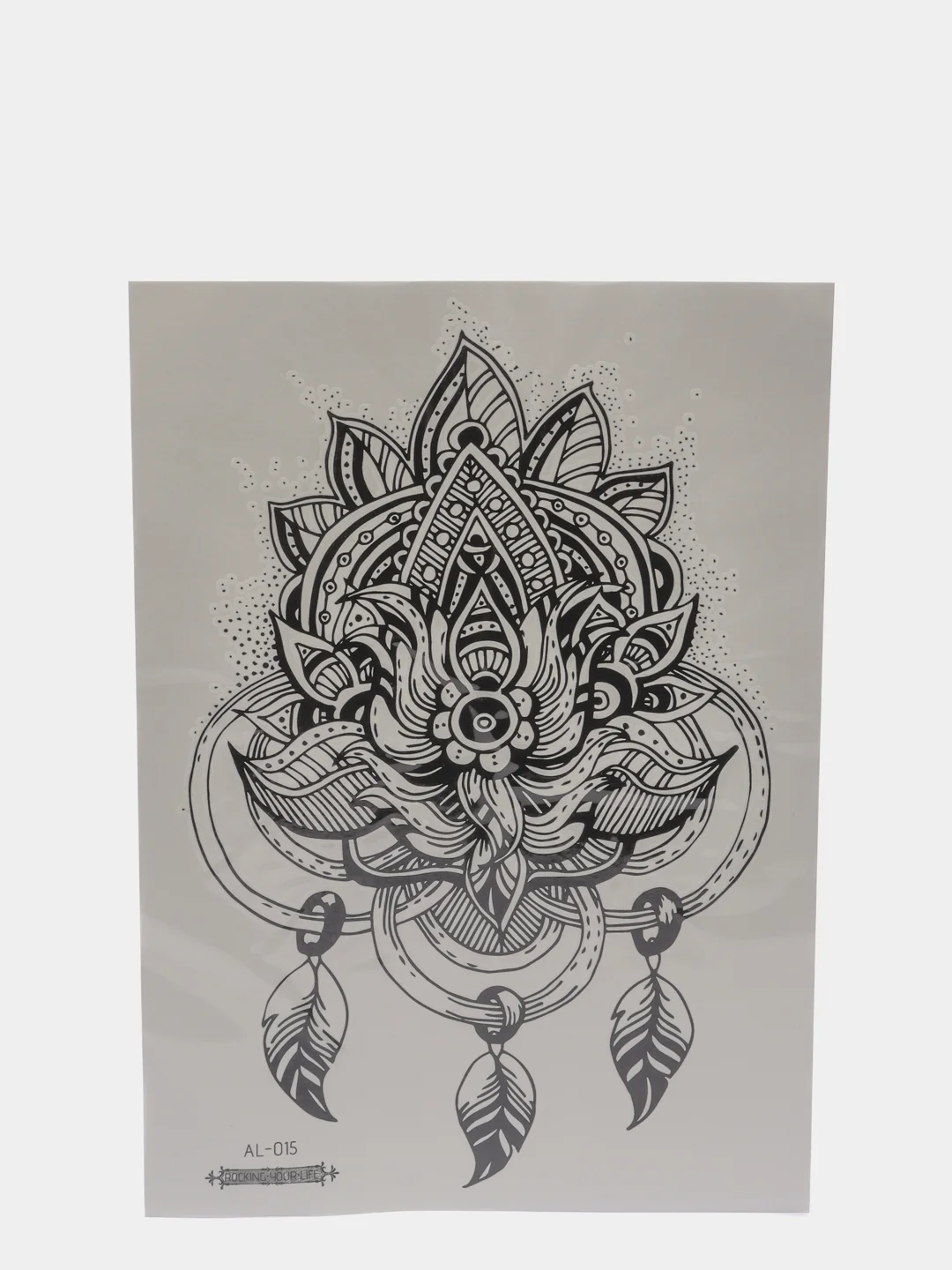 Хаки временная переводная татуировка, 21*15 cm