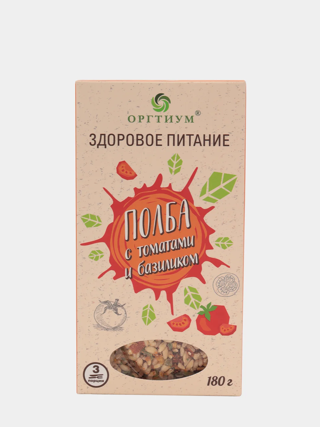 Полба с томатом и базиликом, 180 г