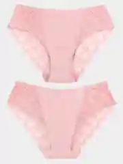 Розовый трусы женские однотонные InDiGa, хлопковые, кружевные