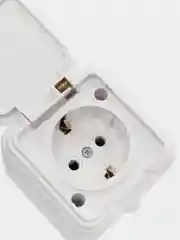 Белый розетка с заземляющим контактом, 250В, 16А, Stekker PST16-21-44