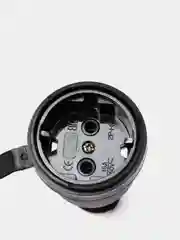 Черный розетка переносная одноместная с заземлением 230В, 16А, STEKKER RST16-21-44
