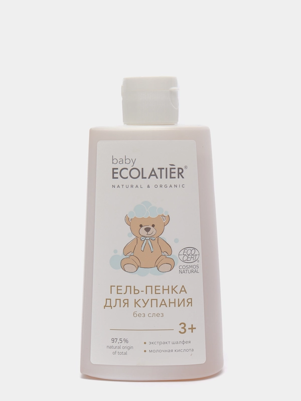Ультра мягкая Гель-пенка для купания детей 3+ Без слез Для ванны baby Ecolatier, 250мл