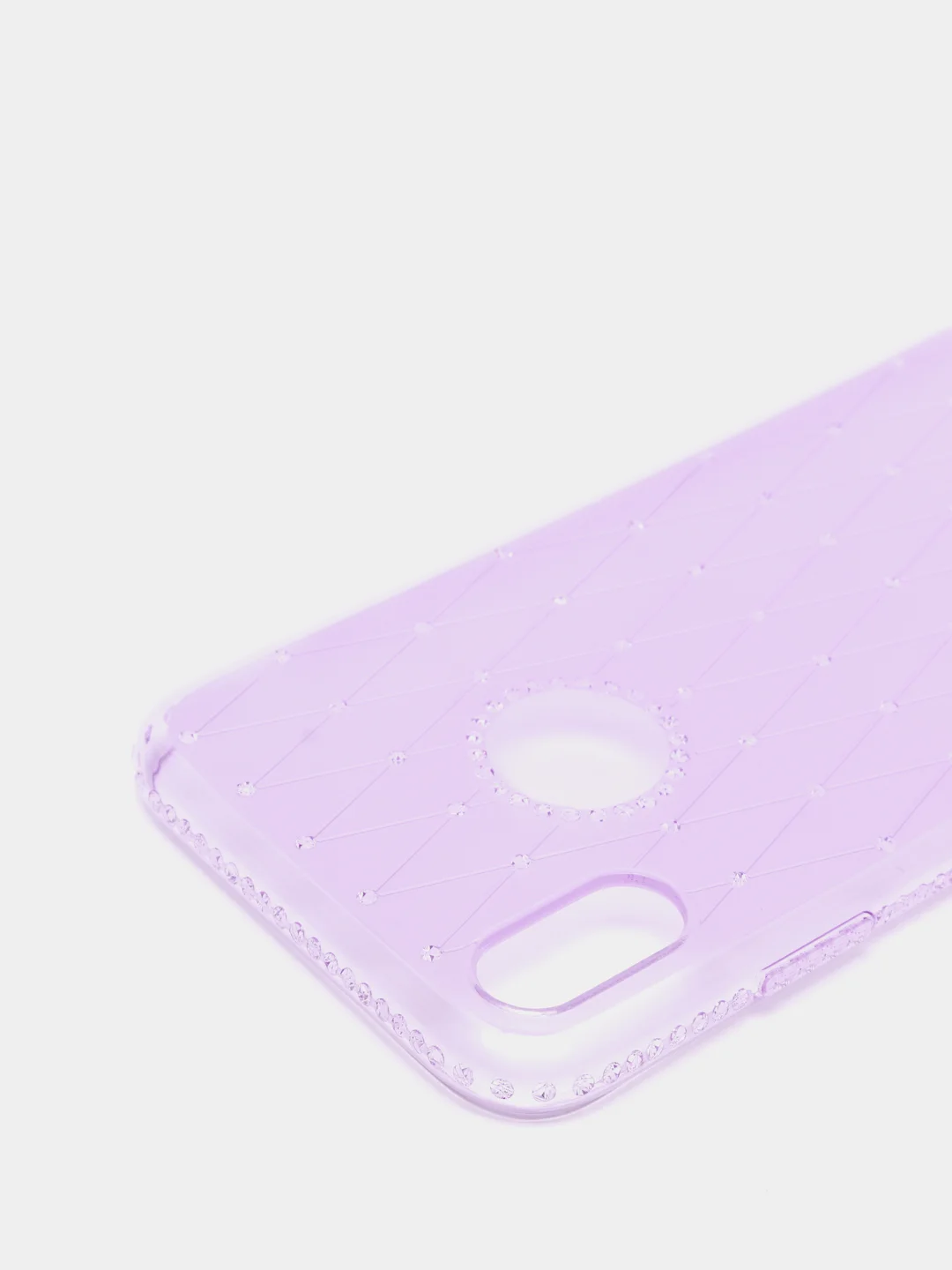Пурпурный чехол для iPhone XR, прозрачный, силиконовый, со стразами