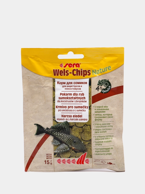 Сера ( Sera ) Корм для сомов "прилипал" WELS CHIPS 15 г (пакетик)