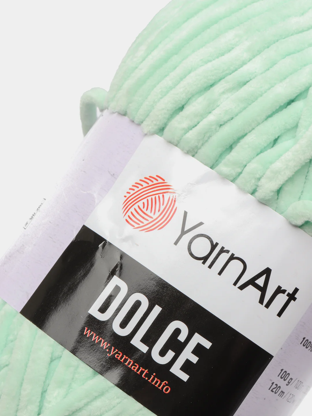 Желтый плюшевая пряжа Yarnart Dolce (ЯрнАрт Дольче)