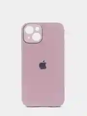 Сиреневый чехол силиконовый со стеклянной панелью для iPhone 13