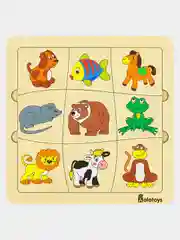 Пазл-ассоциации Alatoys "Животные", 9 карточек