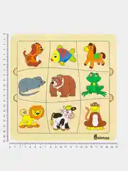 Пазл-ассоциации Alatoys "Животные", 9 карточек