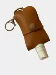 Коричневый брелок с флаконом для антисептика
