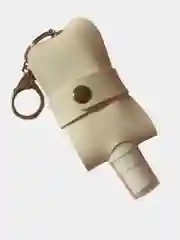 Белый брелок с флаконом для антисептика