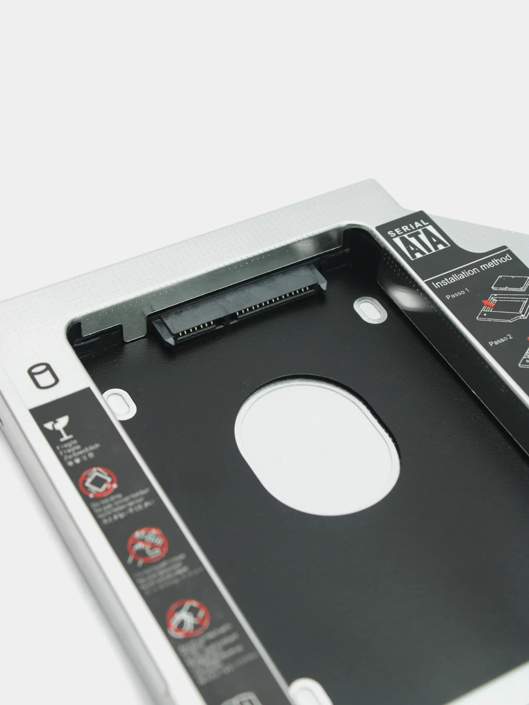 Переходник салазки для дополнительного HDD (optibay) в отсек CD / DVD SATA 12.7 mm