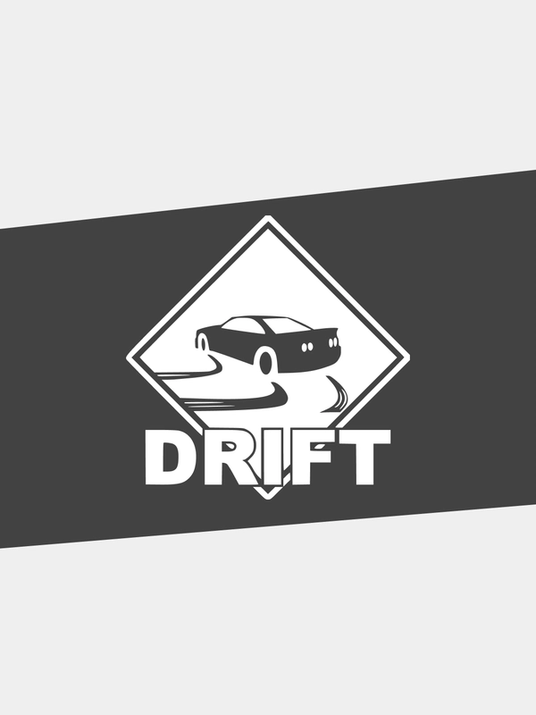Наклейка на автомобиль Дрифт/ DRIFT, белая