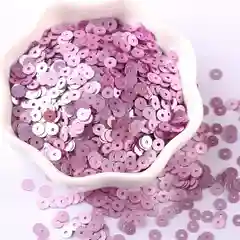Сиреневый матовые пайетки для вышивки с эффектом "металлик", 4 мм, 10 г