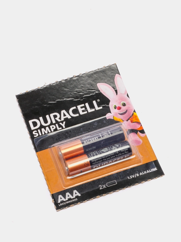 Батарейки 2шт Duracell LR03 Дюрасел AAA  мизинчиковые aaa