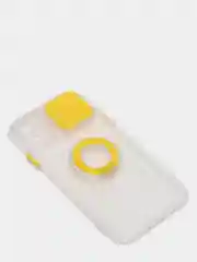 Чехол на IPhone 11, глянцевый, полупрозрачный, с защитой для камеры