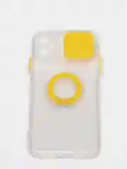 Чехол на IPhone 11, глянцевый, полупрозрачный, с защитой для камеры