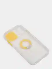 Чехол на IPhone 11, глянцевый, полупрозрачный, с защитой для камеры