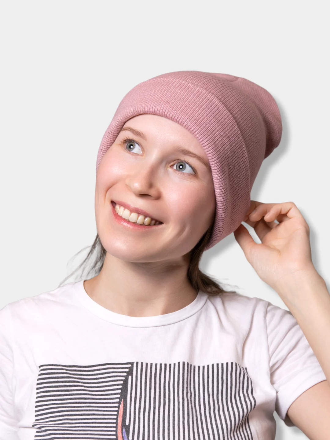 Шапка унисекс осень зима, 2хслойная,  Шапка трикотажная без надписей