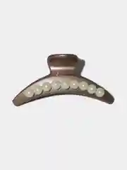 Песочный хаки заколка-краб для волос