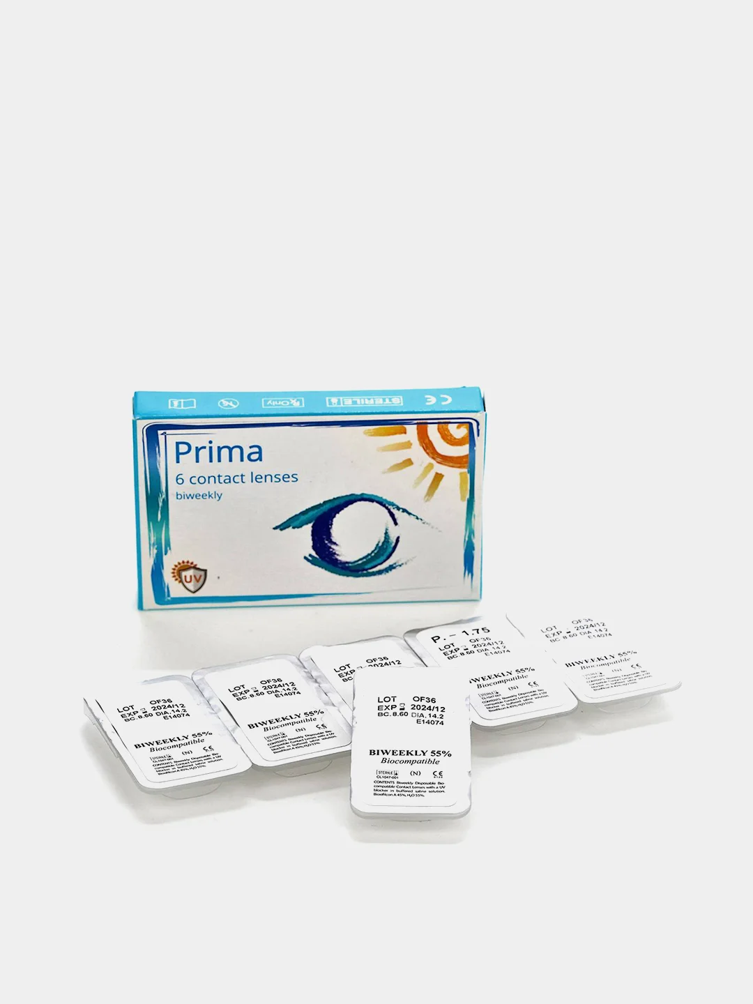 Мягкие контактные линзы OKVision Prima, (+2.50) - (-6.00) / 14.2 / 8.6, 6 штук