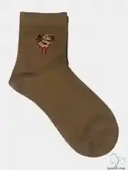 Серый носки женские, с принтом