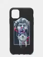 Серебряный силиконовый чехол "Арт" для IPhone, айфон 6s/6Plus/7/8/Plus/SE2/X/XS/Max/XR/12/pro max