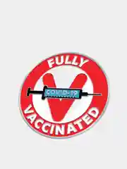 Значок (пин) "Vaccinated" металлический