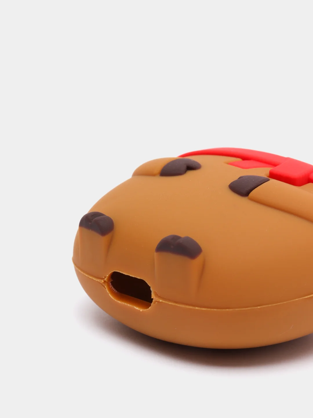 Бордовый чехол-игрушка для наушников AirPods 1,2 (Эирподс 1,2 Аирподс 1,2)