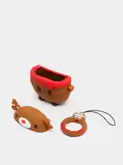 Бордовый чехол-игрушка для наушников AirPods 1,2 (Эирподс 1,2 Аирподс 1,2)
