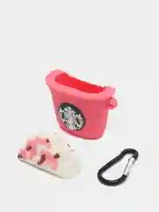Кораллово-розовый чехол-игрушка для наушников AirPods 1,2 (Эирподс 1,2 Аирподс 1,2)
