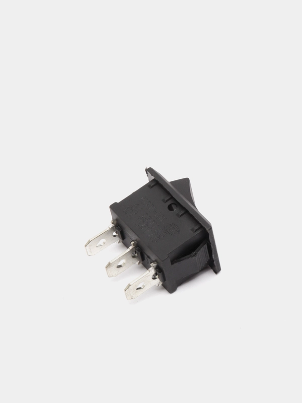 Переключатель KCD1-101 on-on 6A 250VAC, черный, 3 контакта