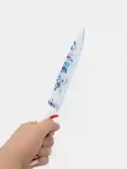 Нож кухонный стальной с цветным лезвием 33 см