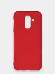 Красный чехол Samsung Galaxy A6+, A6 Plus, Галакси А6+, А6 Плюс силиконовый цветной матовый