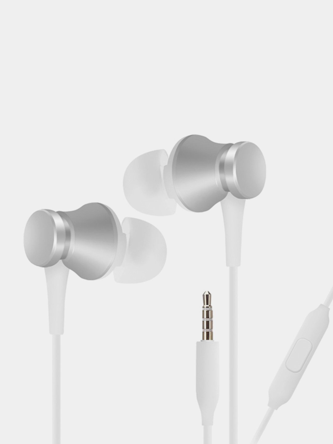 Наушники Xiaomi Mi In-Ear Headphones Basic с микрофоном, 3.5 мм,  серебристый ZBW4355TY купить по цене 543 ₽ в интернет-магазине Магнит Маркет