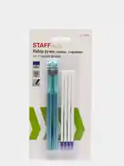Ручки стираемые гелевые STAFF "College", 2 штуки, синие, 4 сменных стержня
